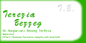 terezia bezzeg business card