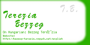 terezia bezzeg business card